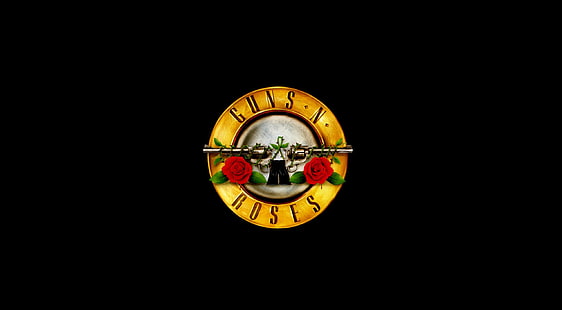 Guns 'n' Roses-logotyp (HD), Guns n roses-logotyp, musik, HD tapet HD wallpaper