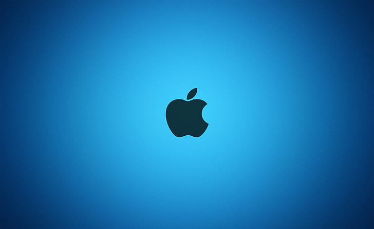 애플 블루 로고, 컴퓨터, 맥, 블루, 애플, 로고, HD 배경 화면