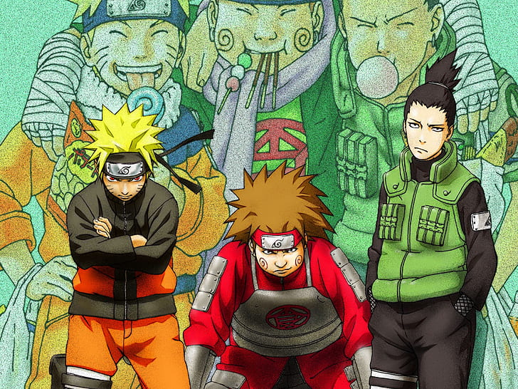Naruto, Chōji Akimichi, Naruto Uzumaki, Shikamaru Nara, Wallpaper HD