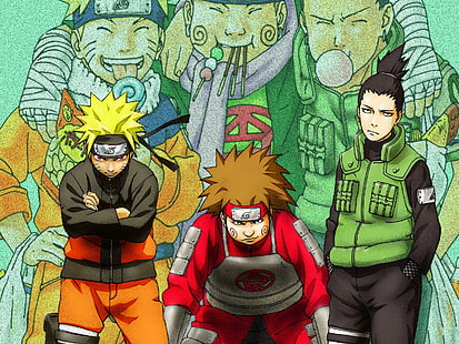Naruto, Chōji Akimichi, Naruto Uzumaki, Shikamaru Nara, Fondo de pantalla HD HD wallpaper