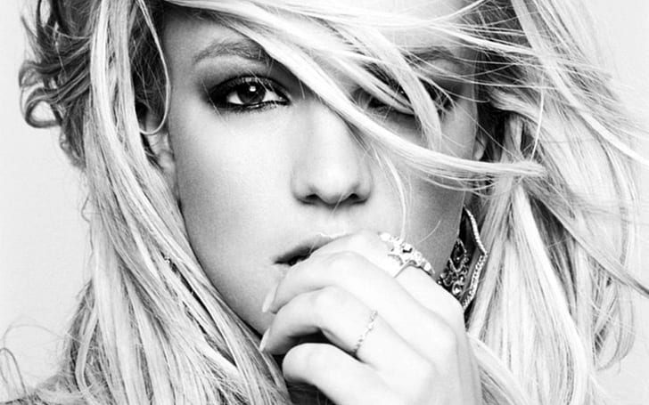 Britney Spears, rosto, mão, cabelo, olhos Britney Spears, rosto, mão, cabelo, olhos, HD papel de parede