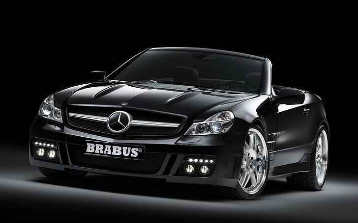 Brabus Mercedes-Benz SL-Class, black brabus mercedes-benz sl, cars, 1920x1200, mercedes-benz, brabus, mercedes-benz sl-class, HD wallpaper