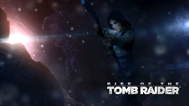 snow, bow, arrows, lara croft, Crystal Dynamics, Rise of the Tomb Raider, HD wallpaper