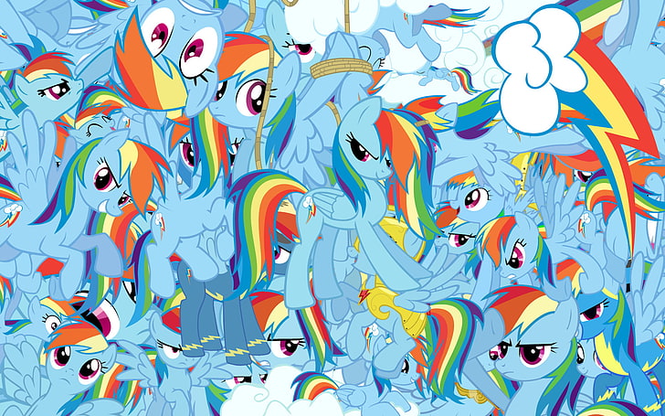 TV Show, My Little Pony: Friendship is Magic, My Little Pony, Rainbow Dash, Vector, HD wallpaper