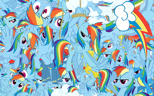 Programa de televisión, My Little Pony: Friendship is Magic, My Little Pony, Rainbow Dash, Vector, Fondo de pantalla HD HD wallpaper