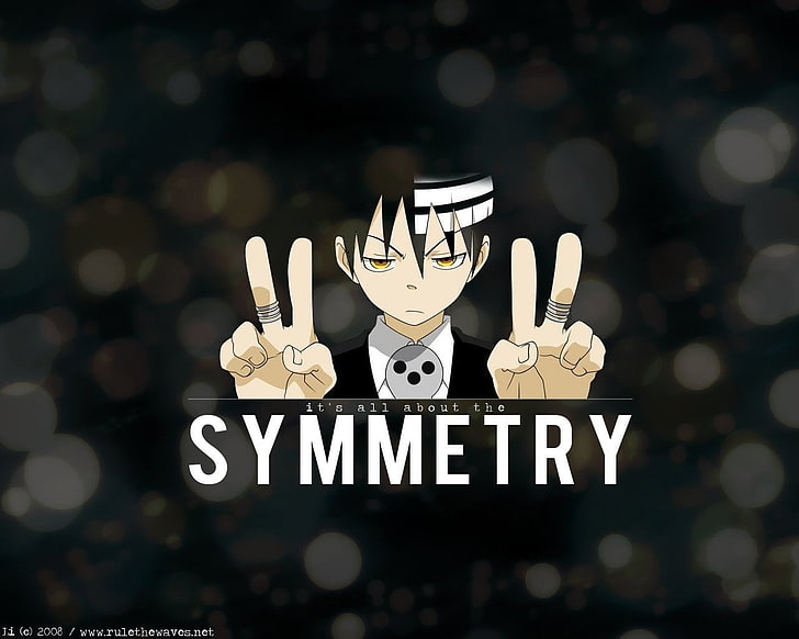 Symmetry anime illustration, Death The Kid, symmetry, Soul Eater, HD wallpaper