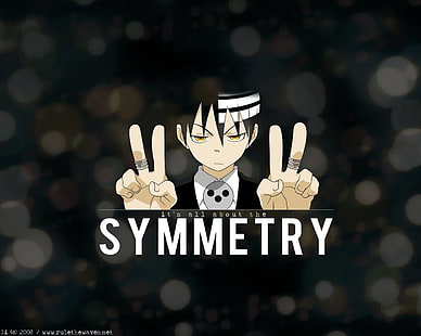 Symmetry anime illustration, Death The Kid, symmetry, Soul Eater, HD wallpaper HD wallpaper