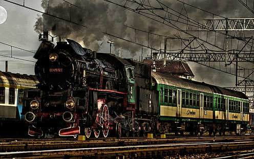 поезд, железная дорога, Польша, польский, транспортное средство, HD обои HD wallpaper