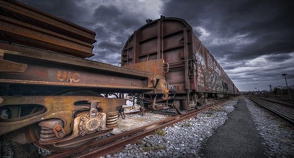 سكة حديدية ، قطار ، مركبة، خلفية HD HD wallpaper