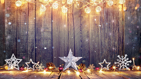 коледна украса, Коледа, Коледа, коледни светлини, HD тапет HD wallpaper