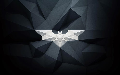 Yarasa Sinyali, Batman, logo, Düşük Poli, HD masaüstü duvar kağıdı HD wallpaper