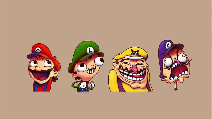 Luigi, Nintendo, Super Mario, Super Mario Bros., Waluigi, Wario, HD wallpaper