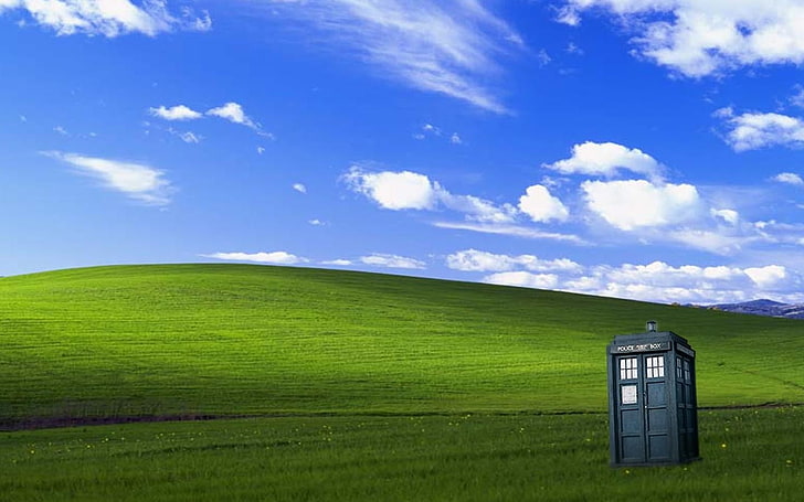 cabine telefônica preta, Doctor Who, HD papel de parede