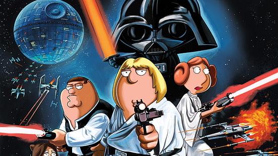 Papel de parede de Family Guy Star Wars, humor, Guerra nas Estrelas, Family Guy, HD papel de parede HD wallpaper