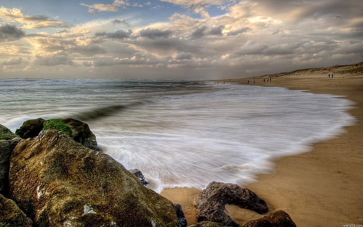 Пляж Океан HDR Облака Timelapse HD, природа, океан, облака, пляж, замедленная съемка, HDR, HD обои