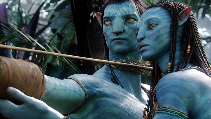 filmer, Avatar, blå hud, HD tapet