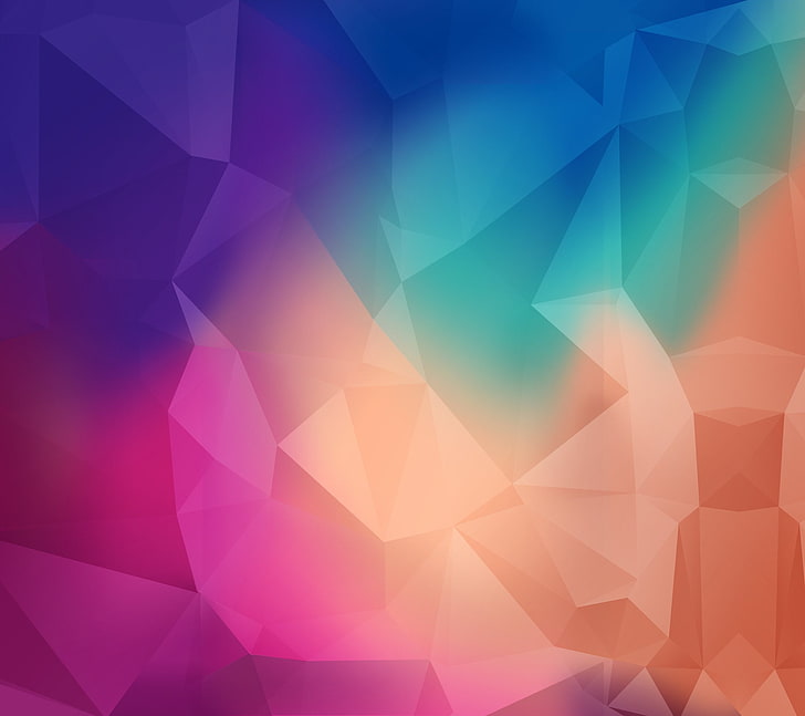 abstract, colours, design, geometric, pastel, polygons, shapes, smooth, HD wallpaper