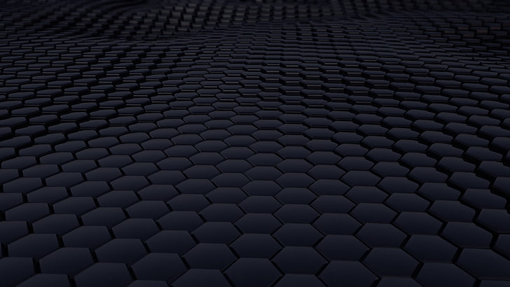 white and gray area rug, digital art, abstract, minimalism, hexagon, 3D, 3d object, CGI, structure, texture, HD wallpaper
