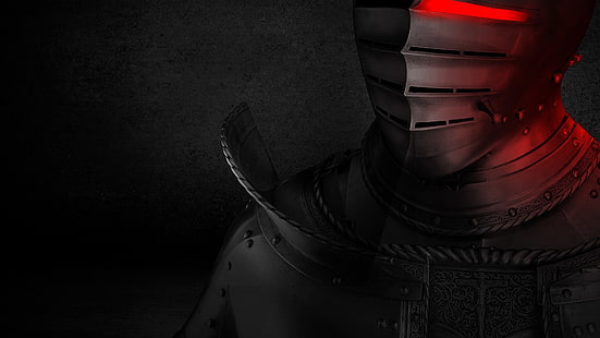 ilustração de cavaleiro, preto, vermelho, HP Omen, videogames, laptop, Hewlett Packard, batidas, cavaleiro, jogadores, armadura, HD papel de parede HD wallpaper