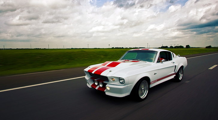 Ford Mustang Shelby GT500 Eleanor, blanc et rouge Ford Mustang Mach 1, Moteurs, Voitures Classiques, Ford, Mustang, Shelby, GT500, Eleanor, Fond d'écran HD