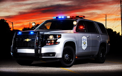 2015シボレータホ警察コンセプト、シボレーパトカー、 HDデスクトップの壁紙 HD wallpaper