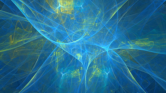 fractal, azul, arte fractal, luz, azul, azul elétrico, futurista, linha, arte digital, espaço, padrão, gráficos, arte-final, HD papel de parede HD wallpaper