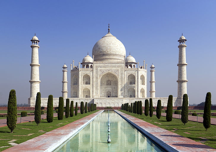 Taj Mahal, Patrimônio Mundial, New7Wonders of the World, HD, 5K, HD papel de parede