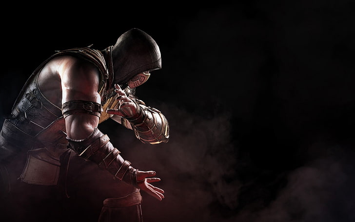 Скорпион Mortal Kombat X обои, смертельный комбат x, скорпион, солдат, арт, HD обои