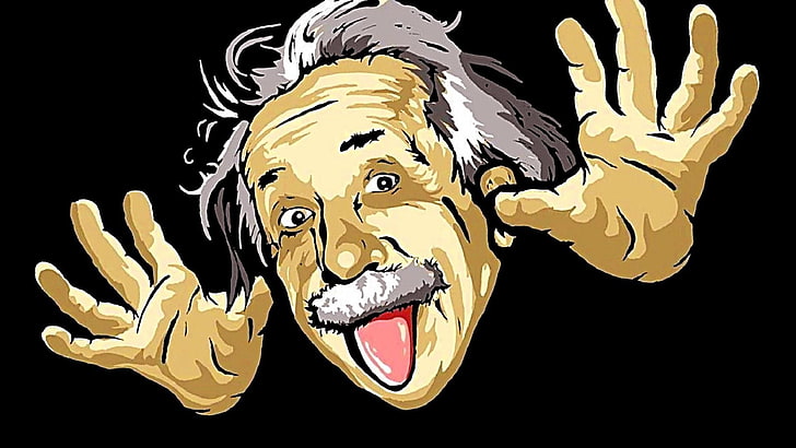 глупаво, Алберт Айнщайн, Tounge, HD тапет