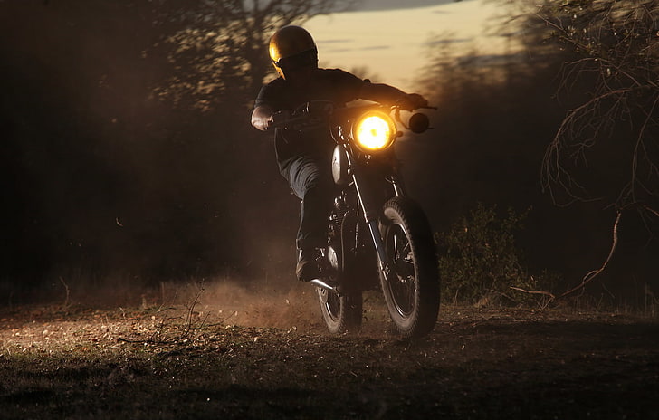 trial motor, motorcycle, Yamaha, HD wallpaper