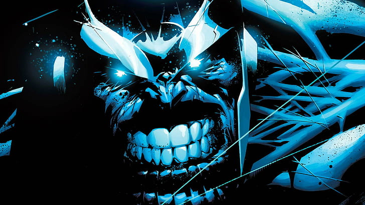 Thanos Blue Face Marvel Large, bandes dessinées, bleu, visage, merveille, thanos, large, Fond d'écran HD