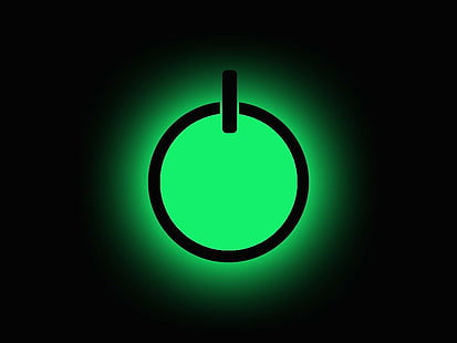 power buttons green simple background simple, HD wallpaper HD wallpaper