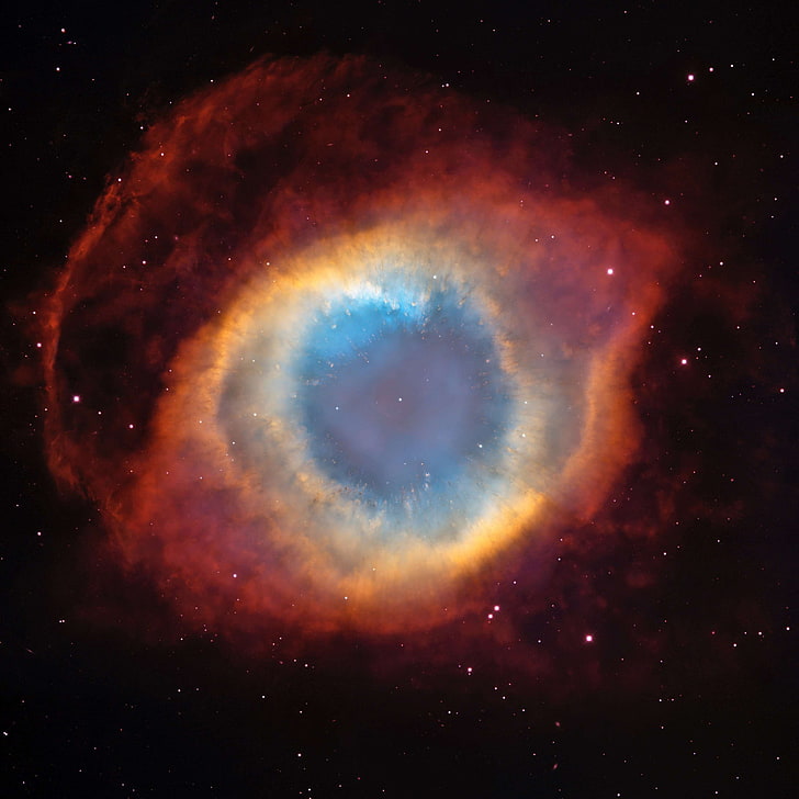 mata dewa nebula, helix, nebula, ruang, bintang, alam semesta, Wallpaper HD