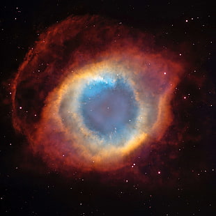 olho da nebulosa de deus, hélice, nebulosa, espaço, estrelas, universo, HD papel de parede HD wallpaper