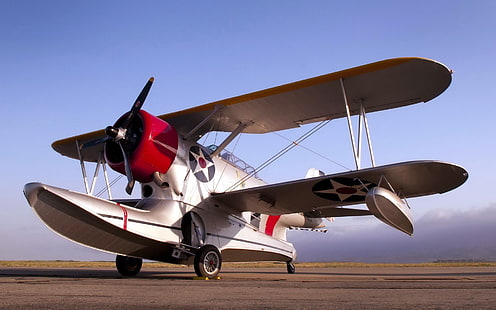 самолет, Grumman J2F Duck, транспортное средство, HD обои HD wallpaper