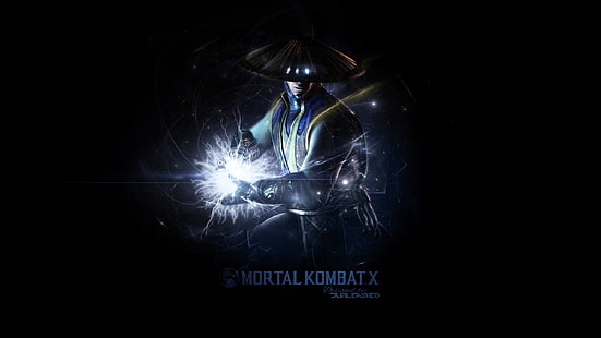 jogos de vídeo, Mortal Kombat X, Mortal Kombat, fundo simples, Raiden, HD papel de parede HD wallpaper