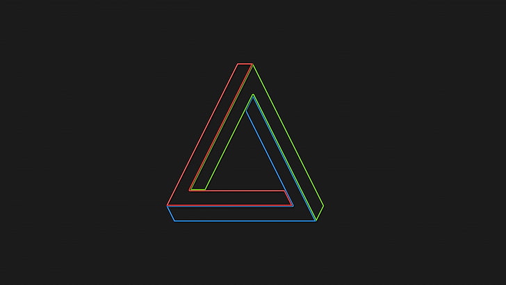 Логотип дворцового бренда, треугольник Пенроуза, HD обои