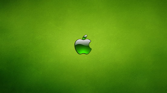 зелено лого на Apple, зелено, Apple, mac, osx, HD тапет HD wallpaper