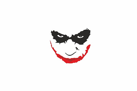 abstrakt, Batman, svart, ögon, Joker, minimalism, röd, HD tapet HD wallpaper