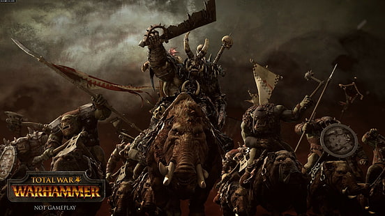 Orcs, Total War: Warhammer, Warhammer, HD тапет HD wallpaper
