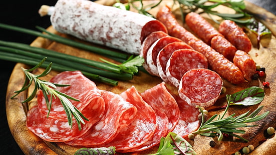 daging asap, makanan italia, daging, daging beku, makanan sumber hewani, chorizo, Wallpaper HD HD wallpaper
