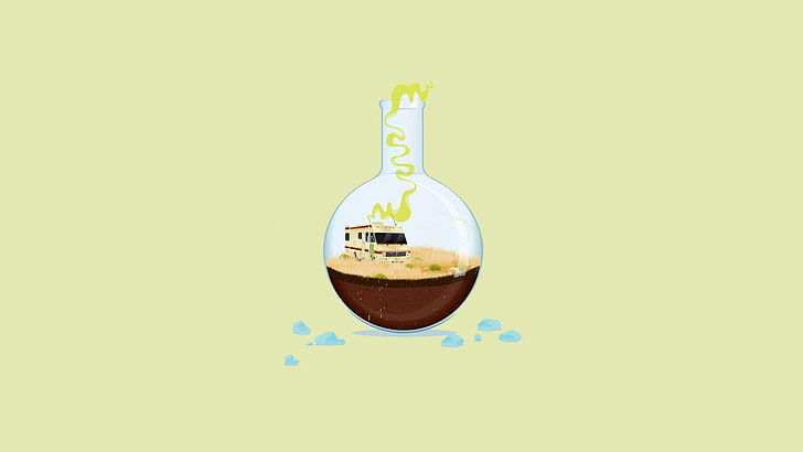 bottiglia di vetro trasparente, Breaking Bad, minimalismo, Sfondo HD