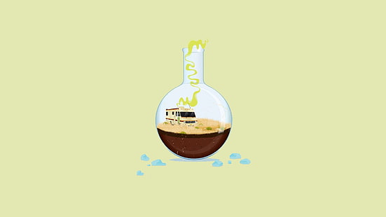 bottiglia di vetro trasparente, Breaking Bad, minimalismo, Sfondo HD HD wallpaper