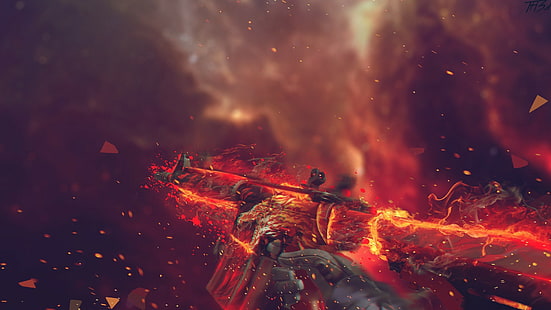 обои для персонажей Diablo, скриншот игры с красной винтовкой, Counter-Strike: Global Offensive, HD обои HD wallpaper
