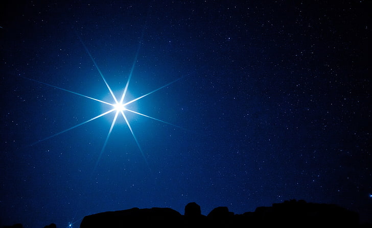 Shining Star, Fotografie von Stern, Natur, Sonne und Himmel, Stern, Shining, HD-Hintergrundbild