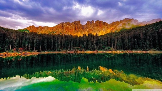 dreamscape, emerald, nature, reflections, HD wallpaper HD wallpaper