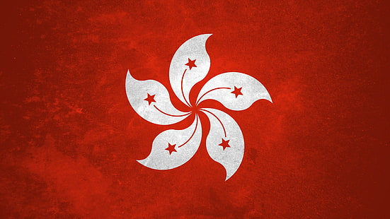 bandeira, Hong Kong, HD papel de parede HD wallpaper