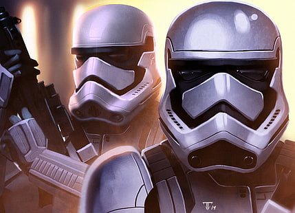 Tapeta Storm Trooper, Star Wars: The Force Awakens, szturmowiec, grafika, Tapety HD HD wallpaper