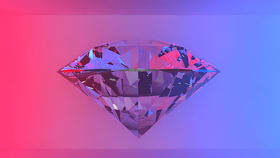 carta da parati con diamanti, Cinema 4D, diamanti, gioielli, Sfondo HD HD wallpaper