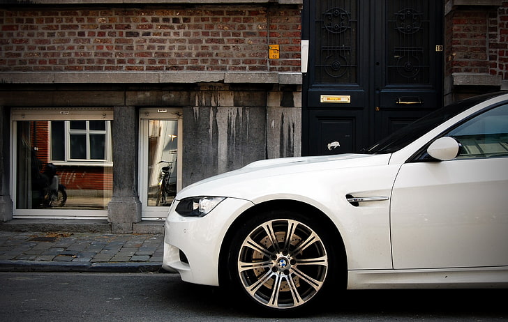 白い車、BMW、BMW M3、BMW E92 M3、白い車、 HDデスクトップの壁紙